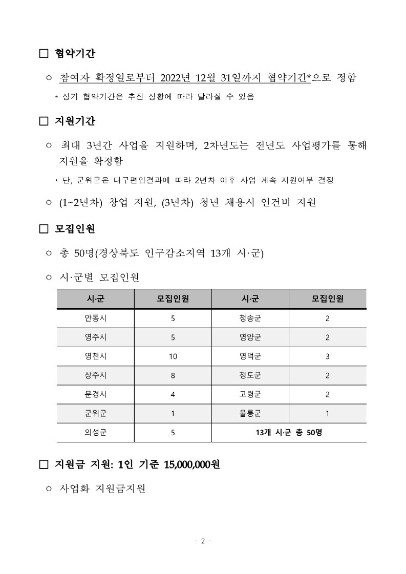 [타기관] 2022년 시골청춘 뿌리내림 지원사업 참여자 모집 공고 게시물 첨부이미지